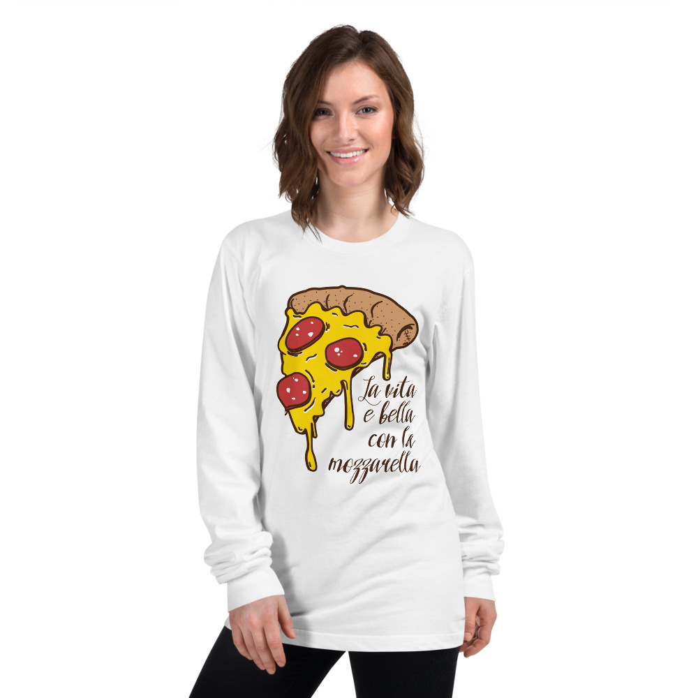 Camiseta Pizza Manga larga unisex