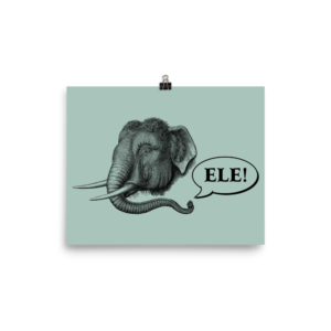 Póster Elefante ELE!